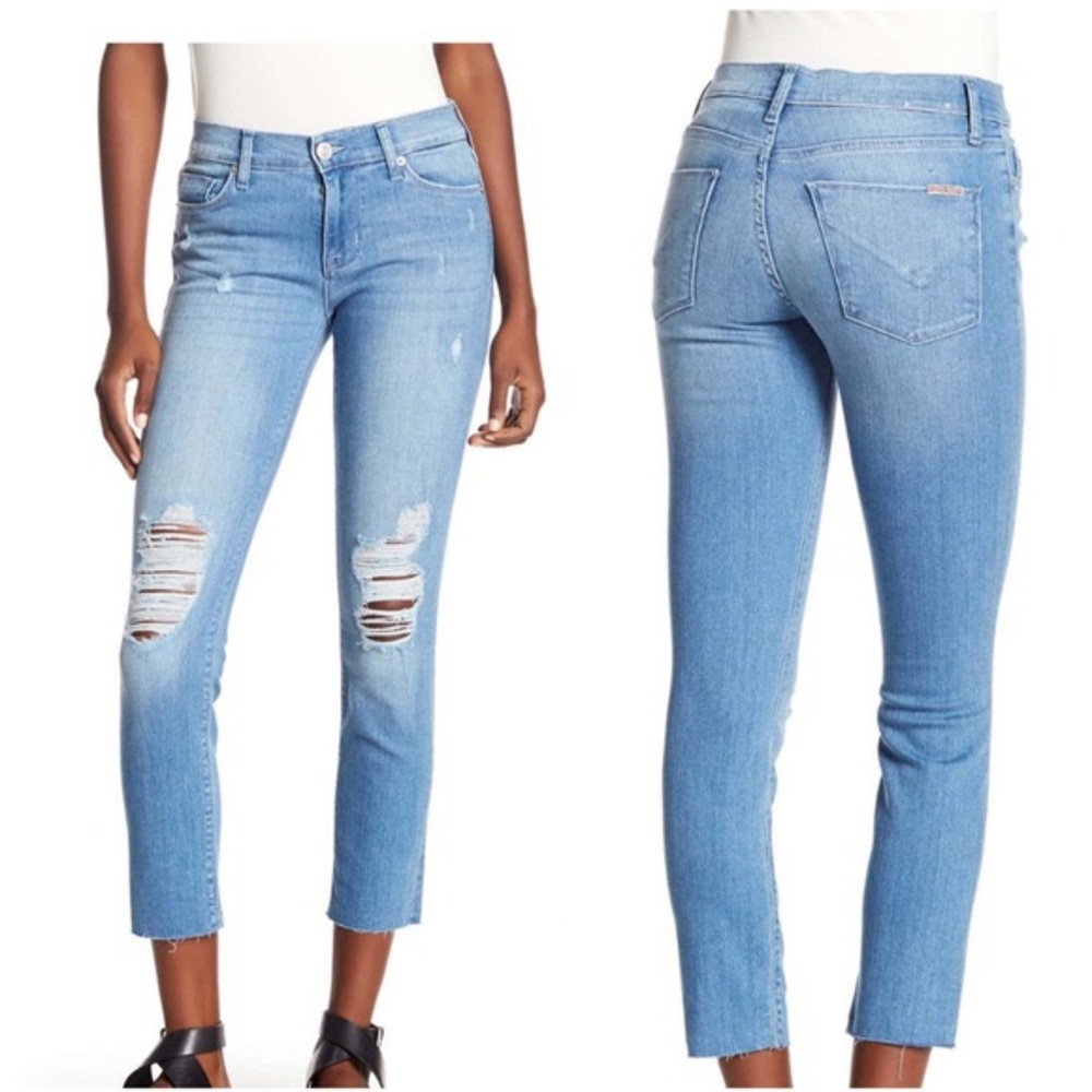 Hudson Distressed Skinny Jeans